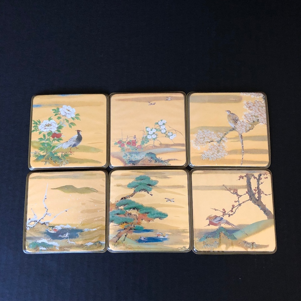 Coasters of Flowers and Birds